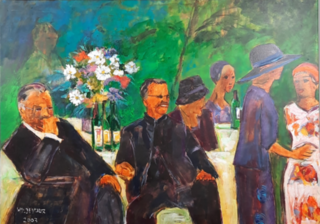 Acryl schilderij, Maya Wildevuur, Sfeer, 2003